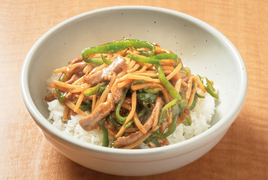 チンジャオ丼（スープ付）