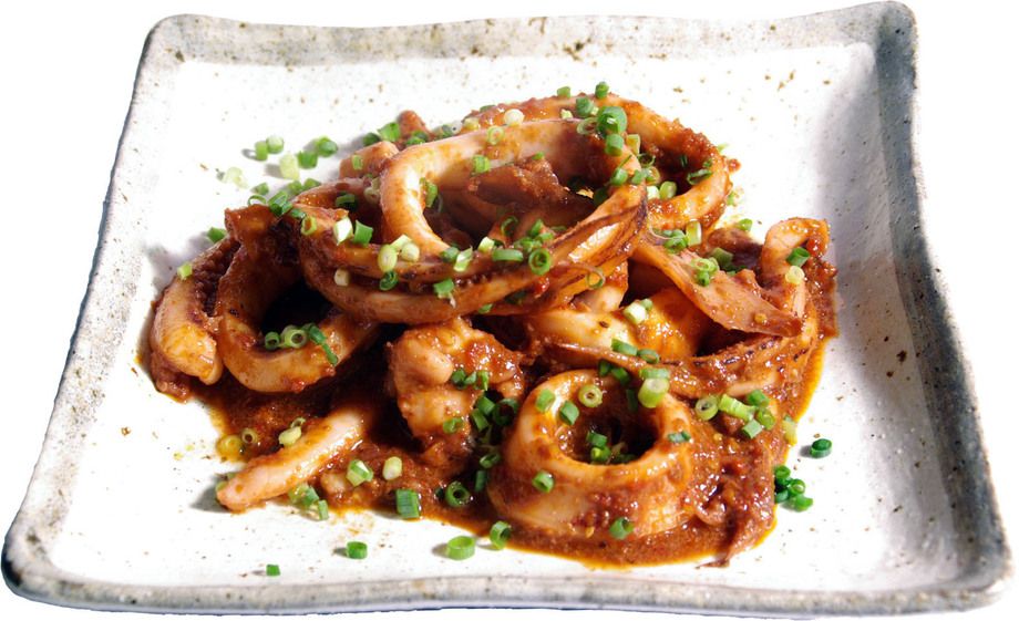 イカのピリ辛ワタ炒め