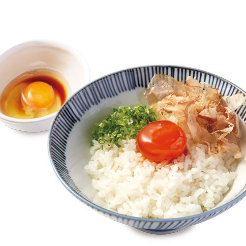 たまごで食べるたまごかけご飯（398円）