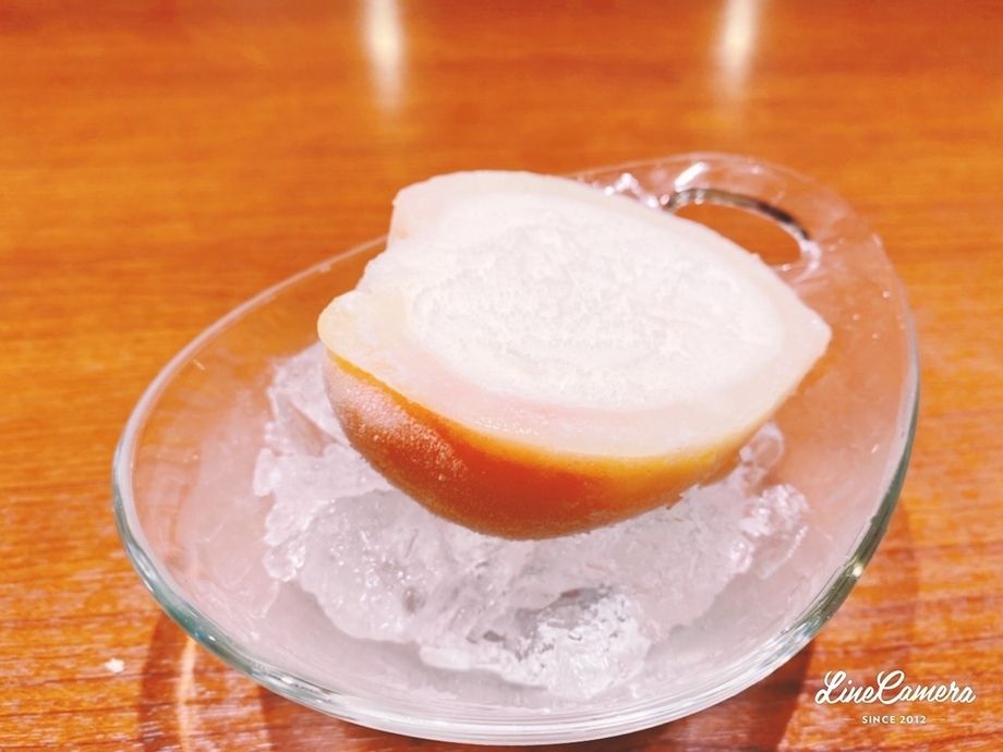 桃の果汁アイス