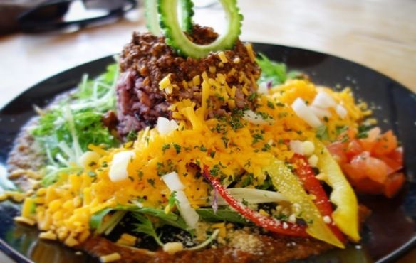 島豆腐入りミートの健康タコライス