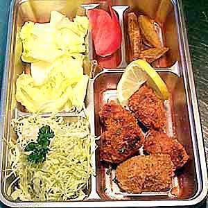 カキフライとライスセット 