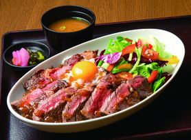 リブロースステーキ丼