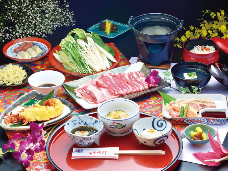 県産豚しゃぶしゃぶコース　がじゅまる