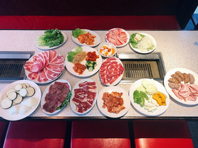 【ランチ】焼肉・野菜食べ放題、ソフトドリンク飲み放題(60分)