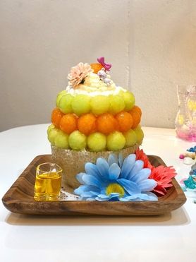 【氷パフェ】めろんみるく3段