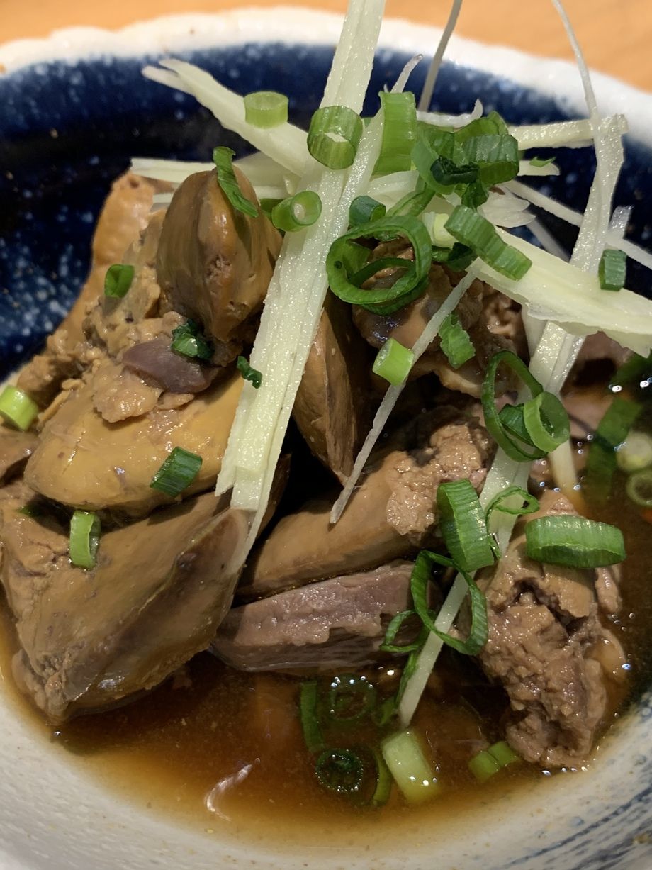 鶏レバーの甘辛煮（400円）