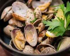 大アサリの白ビール蒸し