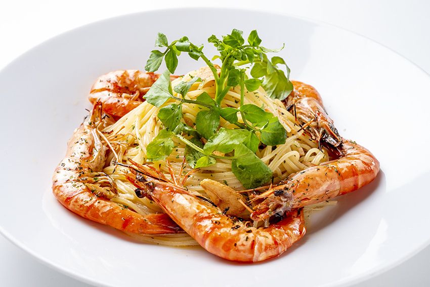 ガーリックシュリンプのペペロンチーノ