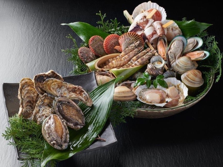 あわび・牡蠣BBQコース