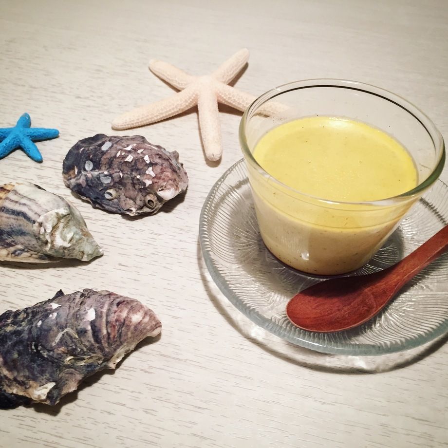 海のみるくプリン（牡蠣プリン・期間限定メニュー）（580円）