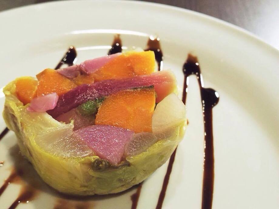 産直季節野菜のテリーヌ　モザイク仕立て