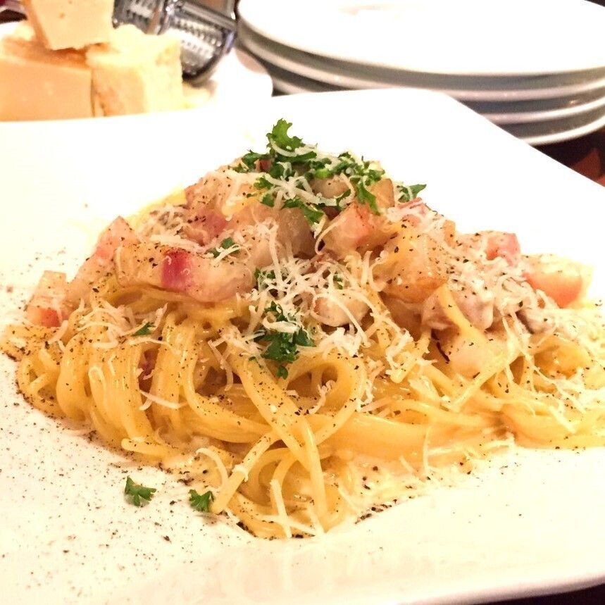 イベリコベーコンのカルボナーラ