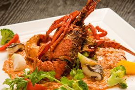 伊勢海老のトマトクリームリゾット