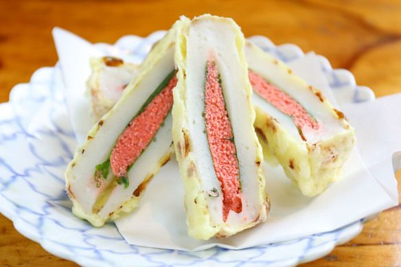 ちくわの明太子揚げ