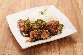 よだれ鶏唐揚げのプレート