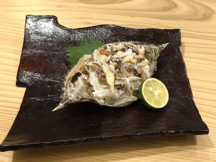 限定メニュー：焼きワタリガニ