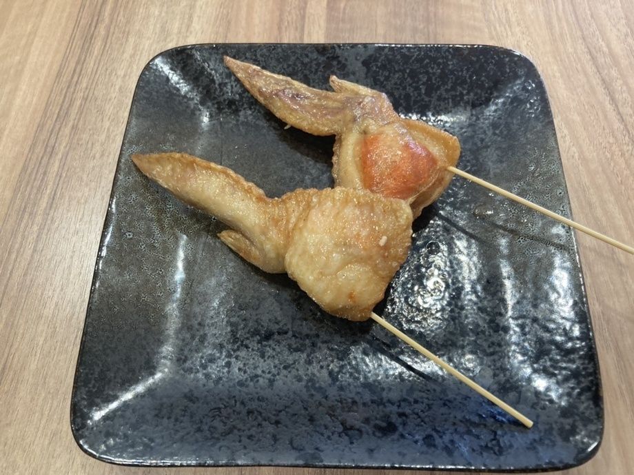 揚げ手羽めんたい串