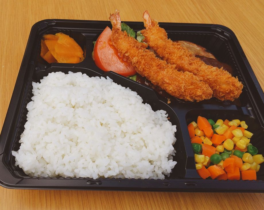エビフライハンバーグ弁当