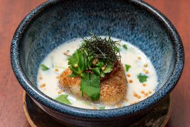 焼きおにぎり豆乳茶漬け