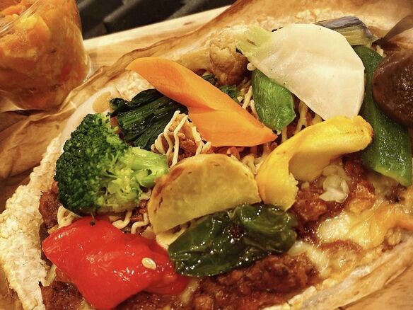 ベジタブルタコス（ポークorシュリンプ）平日のみスープ付