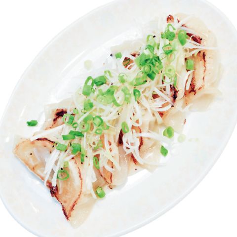 十勝肉汁ネギ盛餃子　(五個入)