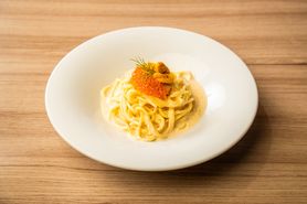 雲丹といくらのクリームソース