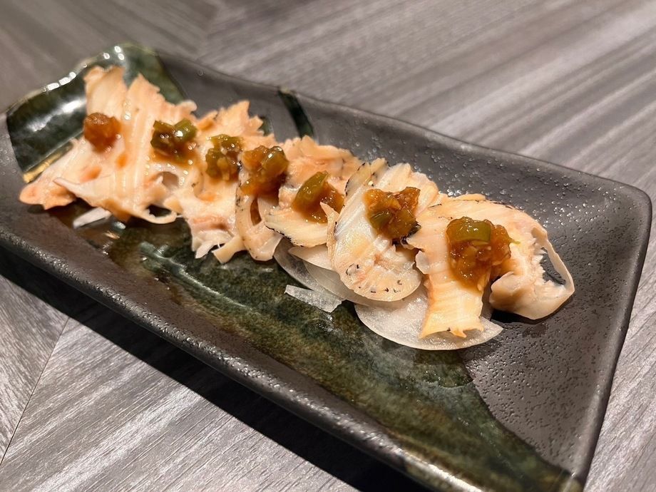 つぶ貝茎わさび