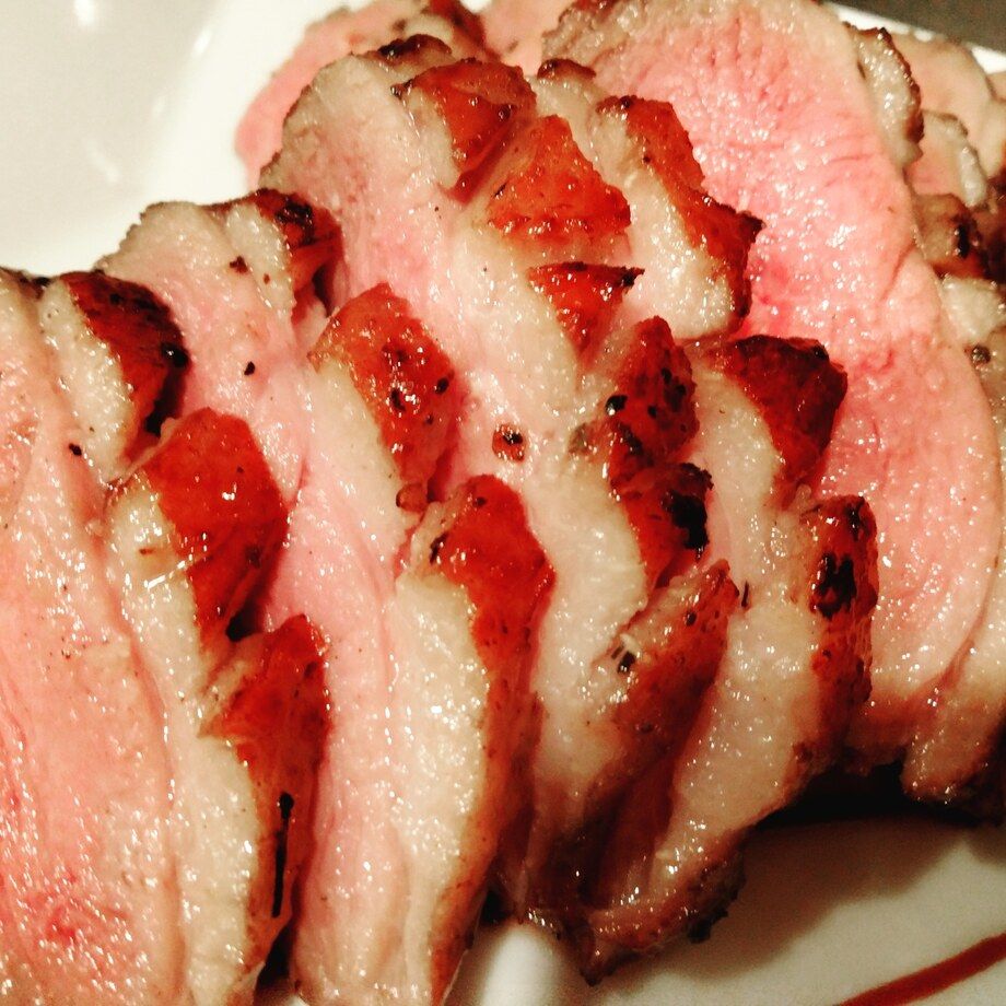 低温調理した柔らかい鴨のソテー（￥2100）