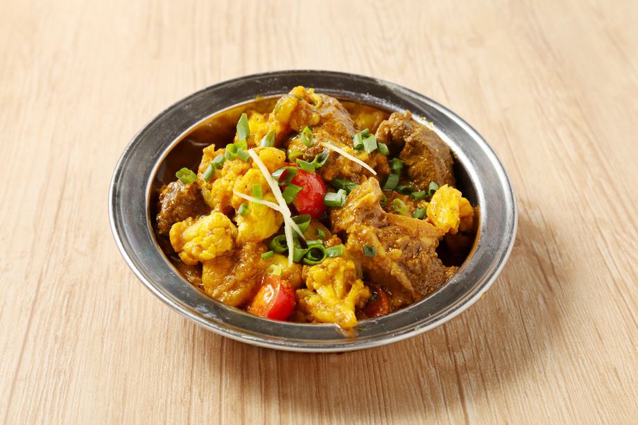 カリフラワーと肉