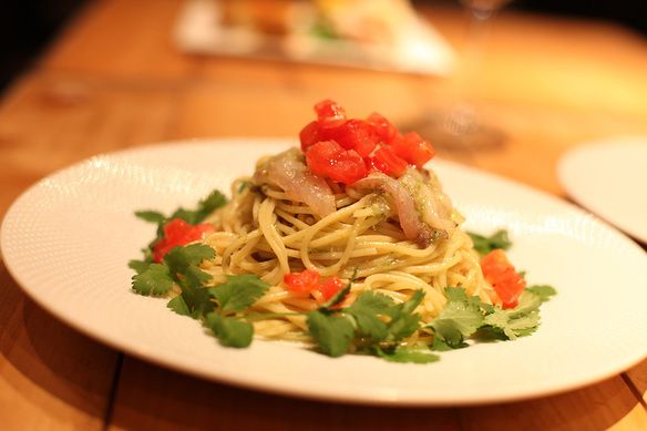 冷製シラントロパスタ