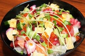 海鮮バラちらし丼　　生青のりの味噌付き