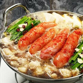 【最上級明太もつ鍋コース】鮮魚の刺身５種盛り・黒毛和牛のタタキ・自慢の明太もつ鍋を含む全9品コース5000円 　※金土祝前日、年末年始(12月14日～1月7日 ※除外日有り注意事項確認)は＋500円