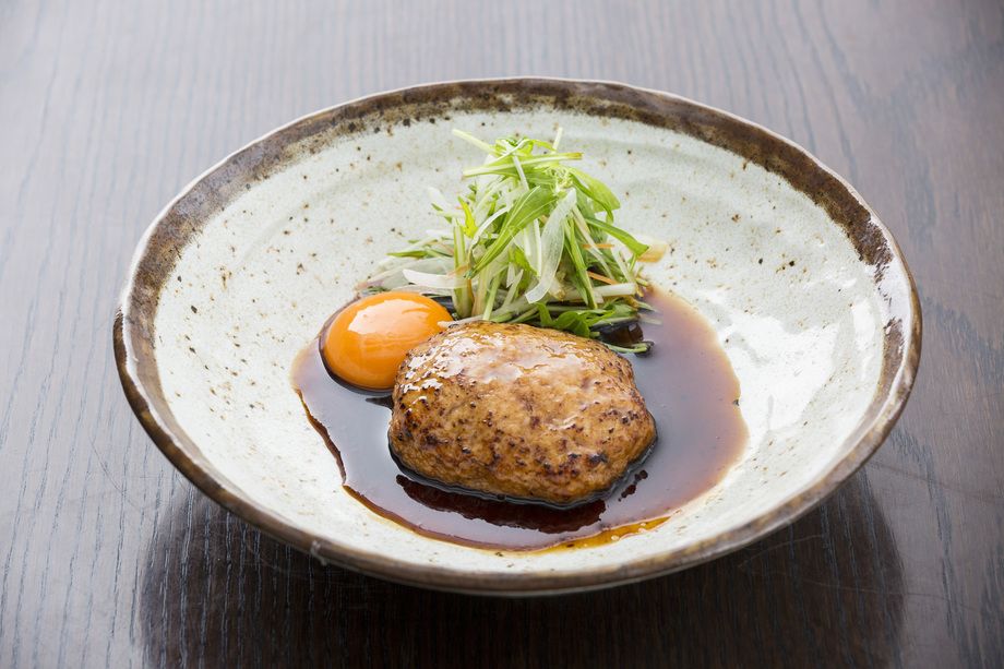 鶏つくねバーグ〜卵黄付〜