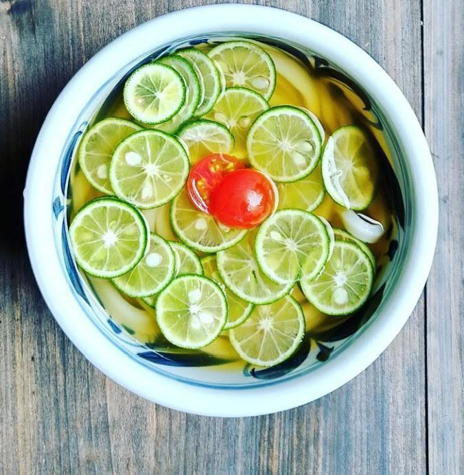 徳島から届いた夏の贈り物　～酢橘うどん～