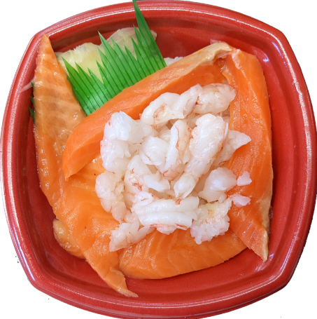 サーモンえび丼（並盛680円（税込）～）