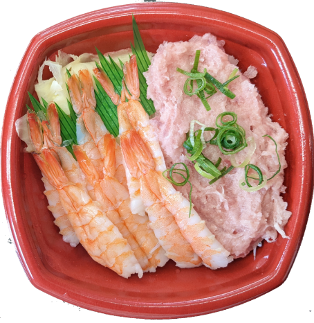 ムシエビねぎとろ丼（並盛680円（税込）～）
