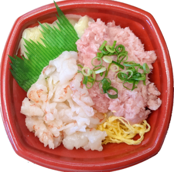 えびネギトロ丼（並盛680円（税込）～）