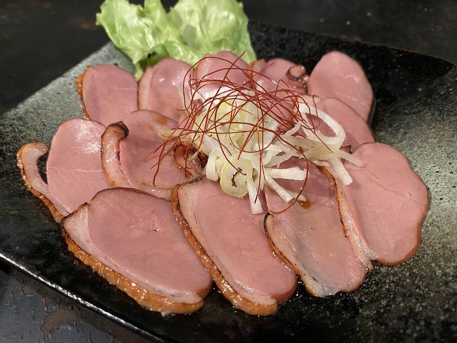 紅茶カモの「カモねぎカルパッチョ」　홍차 오리의 「카모네기카르파쵸」