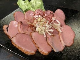 紅茶カモの「カモねぎカルパッチョ」　홍차 오리의 「카모네기카르파쵸」