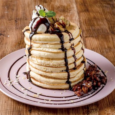 チョコと焼きバナナのパンケーキ（1529）