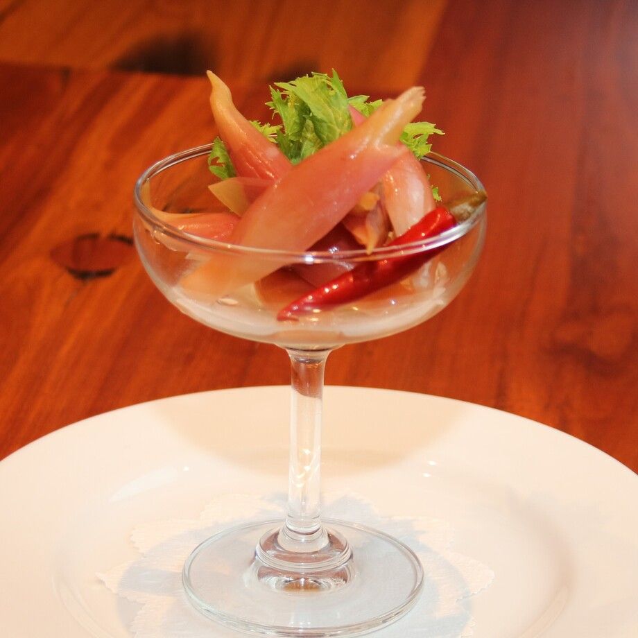 茗荷と内藤とうがらしのピクルス