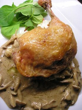 やわらか鶏もも肉の低温調理 ー ﾎﾟﾙﾁｰﾆｸﾘｰﾑ