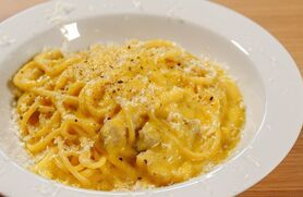 自家製パンチェッタの濃厚カルボナーラ