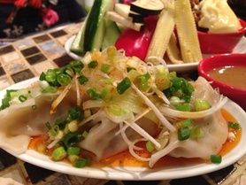 茹で餃子 マーラーソース