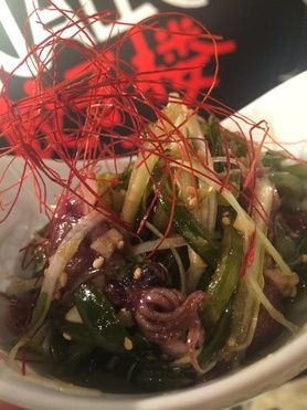 ホタルイカと茎ワカメの絶品ソース和え