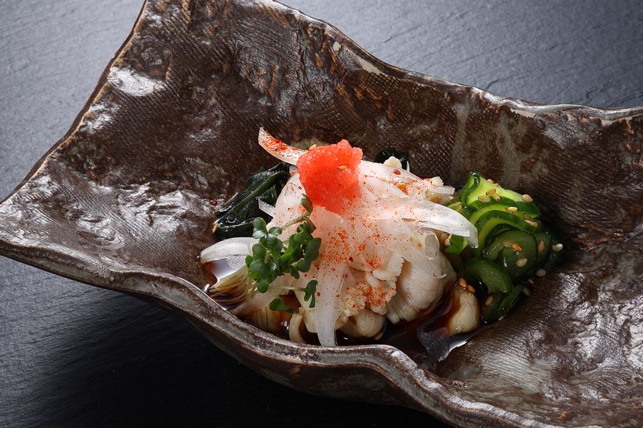 上ミノ湯引きポン酢