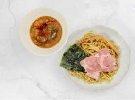 辛い濃厚煮干しつけ麺（味玉）