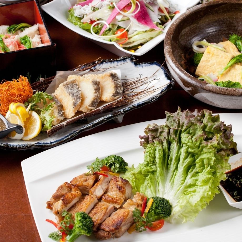 【葵コース】　６品　３時間飲み放題付き　クーポン特価2980円