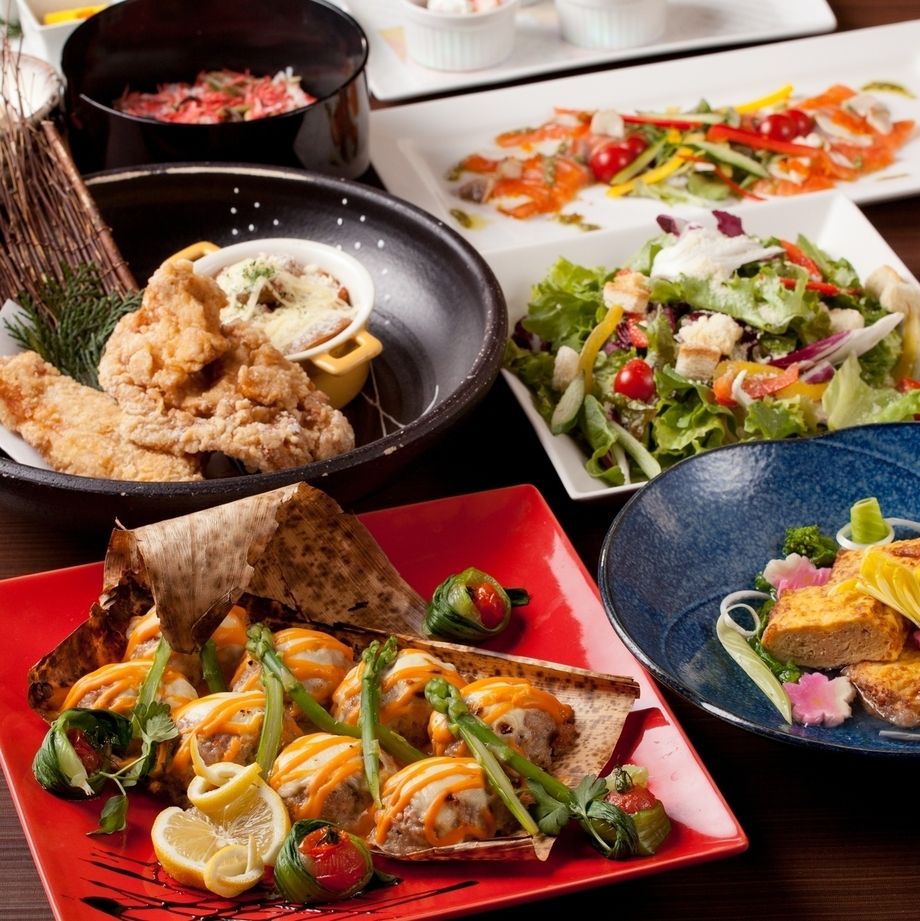 【憩いコース】　7品　3時間飲み放題付き　クーポン特価3500円